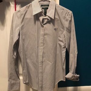 Ralph Lauren pin stripe  Dress Shirt size S NWOT